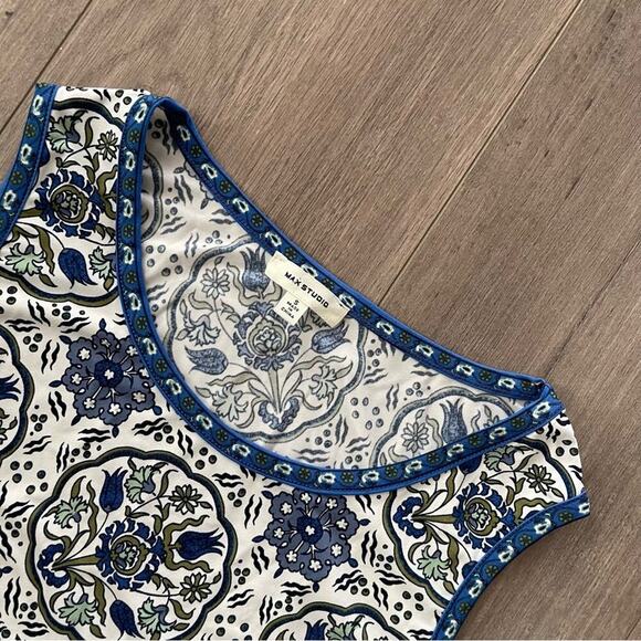 Max Studio Positano Blue Jersey Dress - Picture 5 of 6